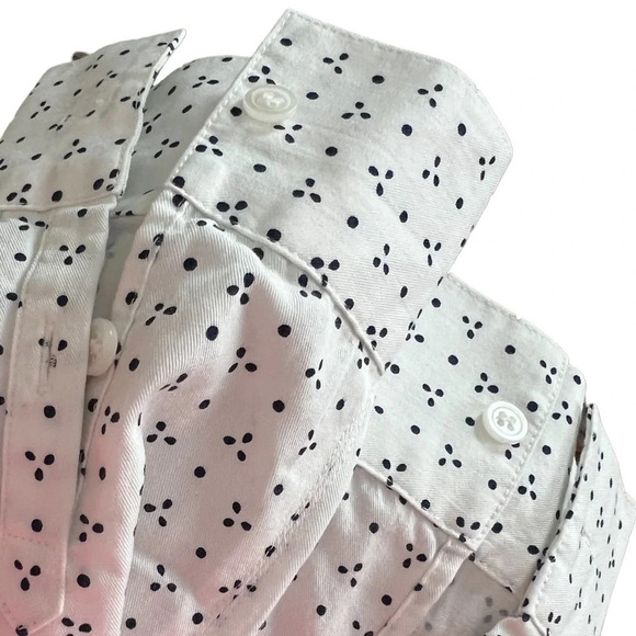 Madewell • Shrunken Trapeze Shirt in Penpoint Dot - Picture 8 of 10